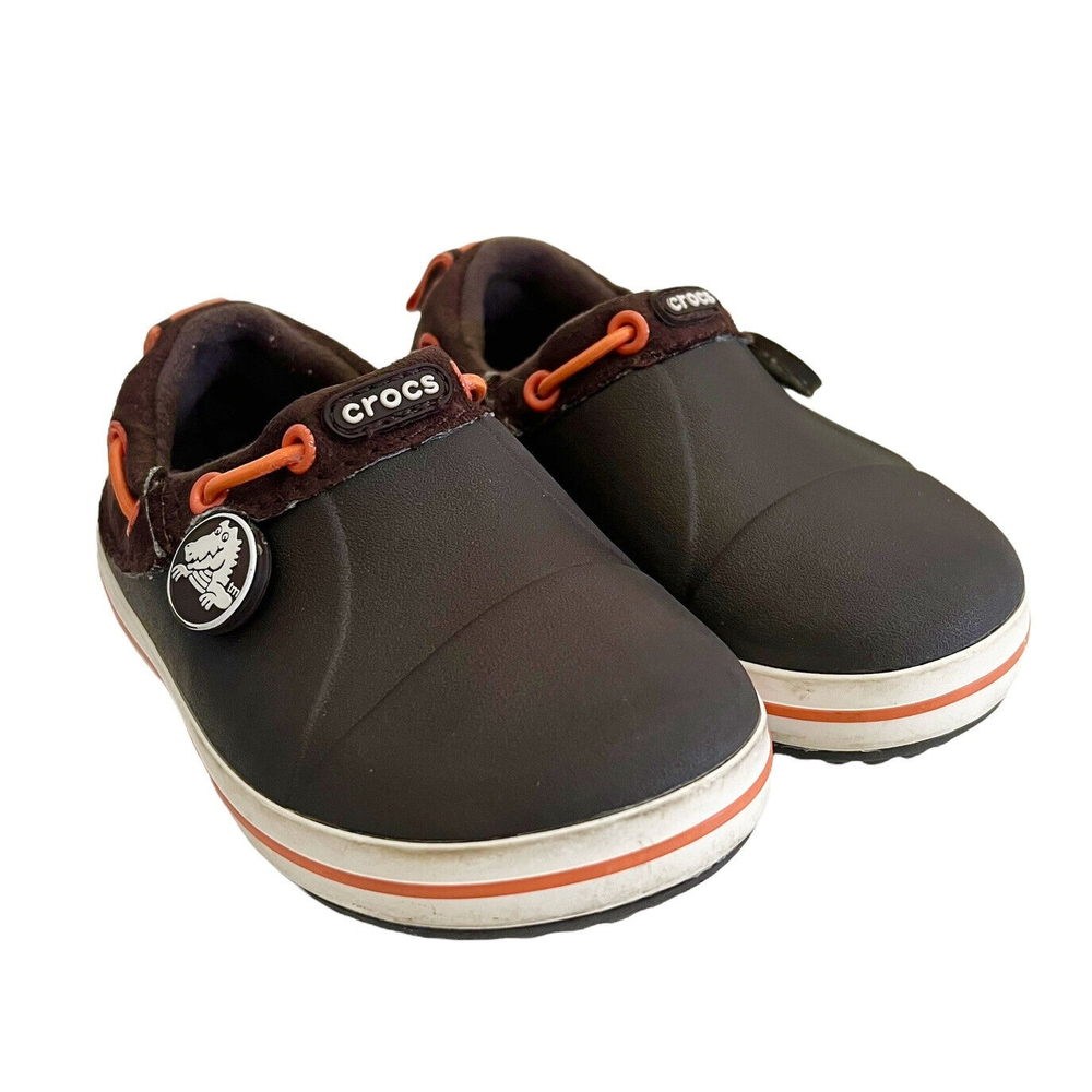 Crocs Toddler Size C6 Blue & Orange Slip On Loafer Shoes